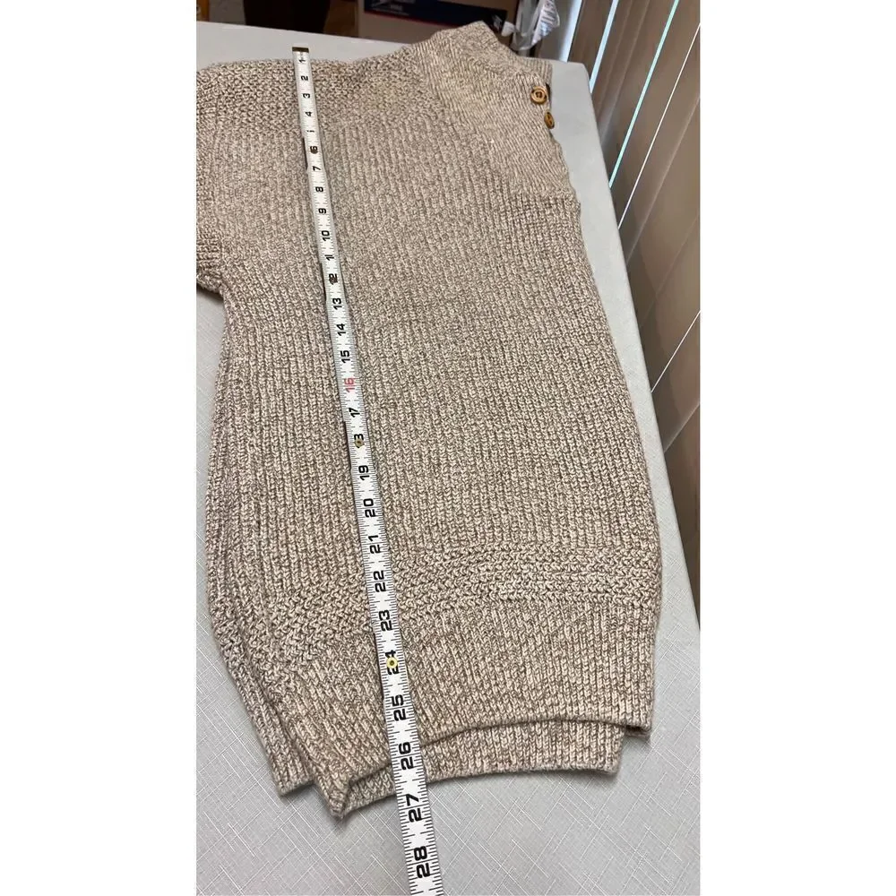 EDDIE BAUER MENS CABLE KNIT SWEATER BROWN BEIGE SIZE XL - Picture 8 of 8
